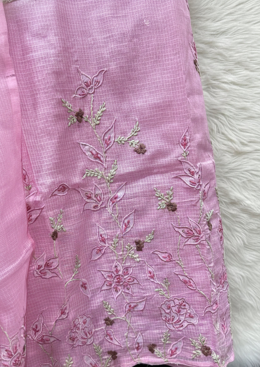 BABY PINK COTTA SALWAR MATERIAL -30391
