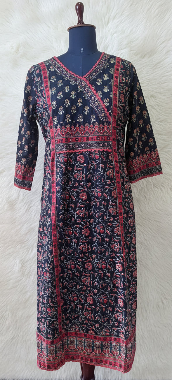 BLACK COTTON SALWAR SUIT SET - 30405