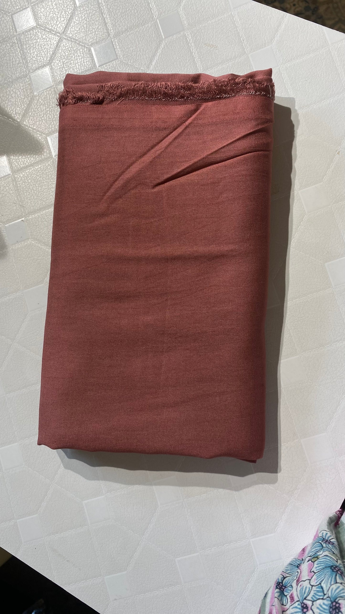 PEACH CHANDERI FULL SALWAR MATERIAL - 30522