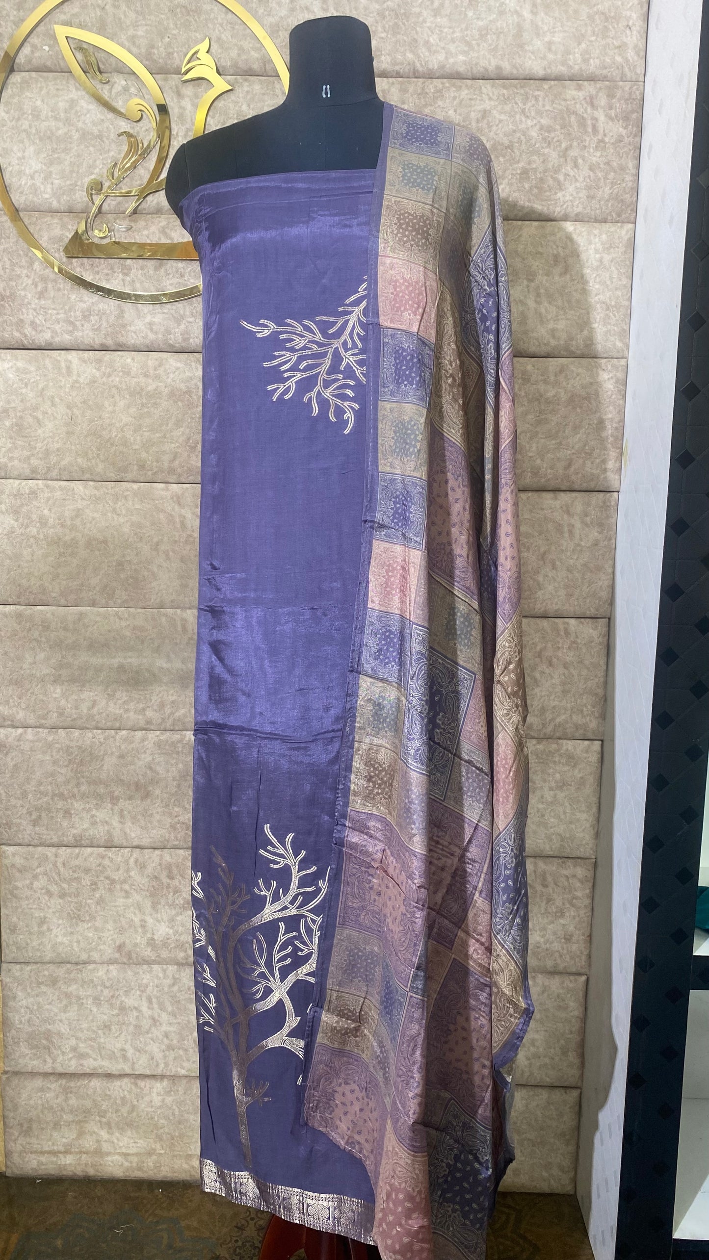 SILK LAVENDER FULL SALWAR MATERIAL - 30582