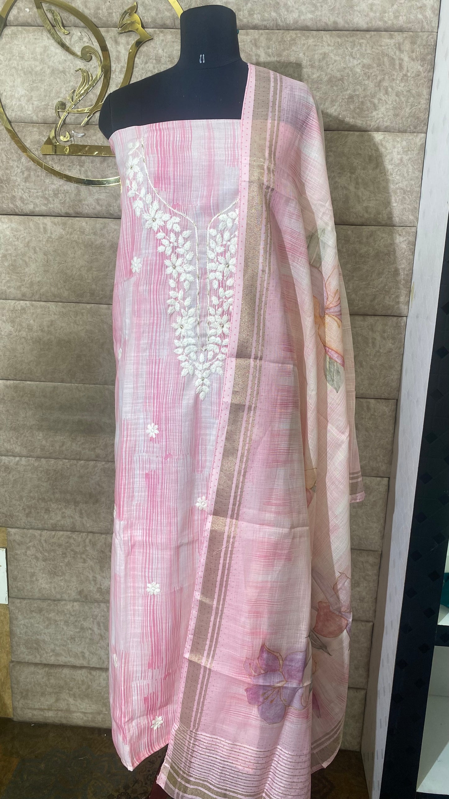 PINK AND WHITE FULL SALWAR SET- 30583