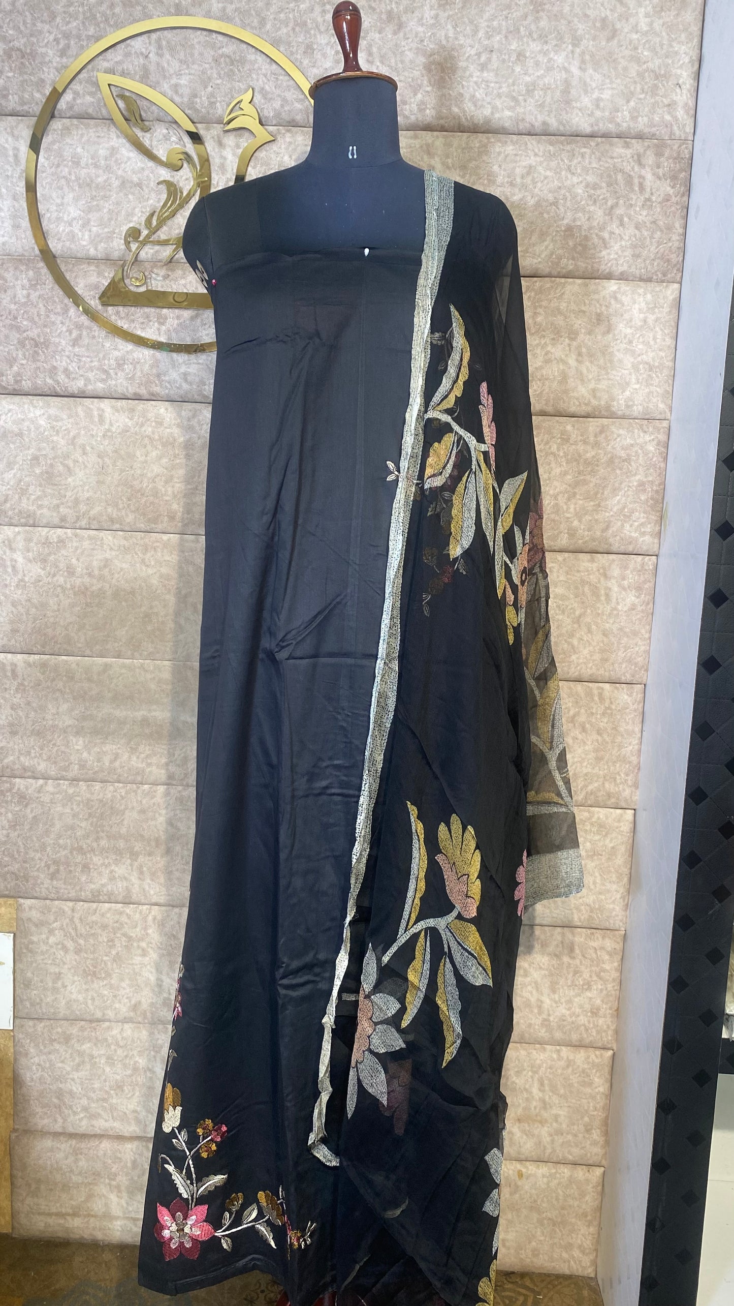 COTTON BLACK FULL SALWAR SET - 30576