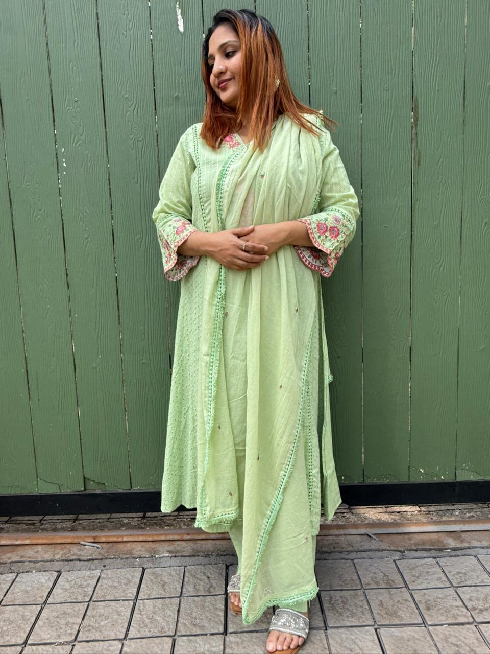 PASTEL GREEN FULL SALWAR SET-30529