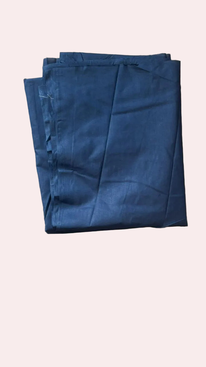 COTTON NAVY BLUE AND CHIKKU FULL SALWAR MATERIAL - 30564