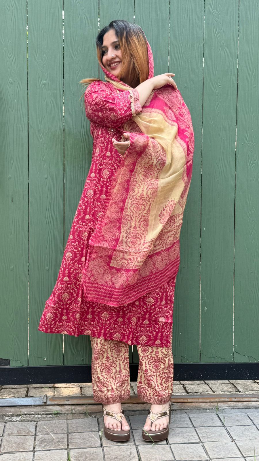 RANI PINK COTTON FULL SALWAR SET- 30647