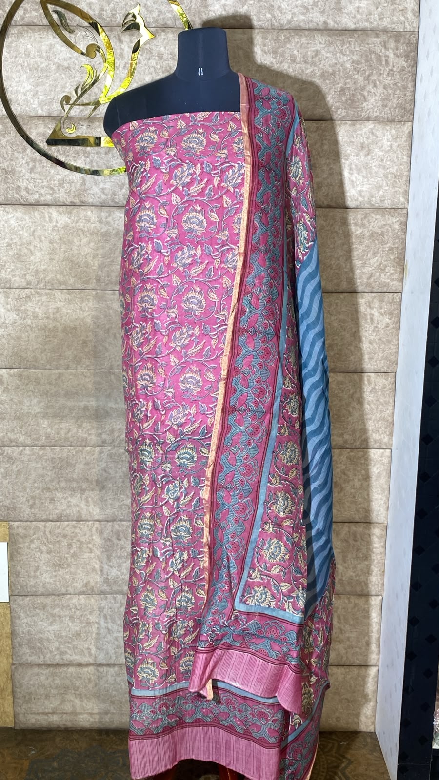 PINK & ASH SALWAR MATERIAL - 30705