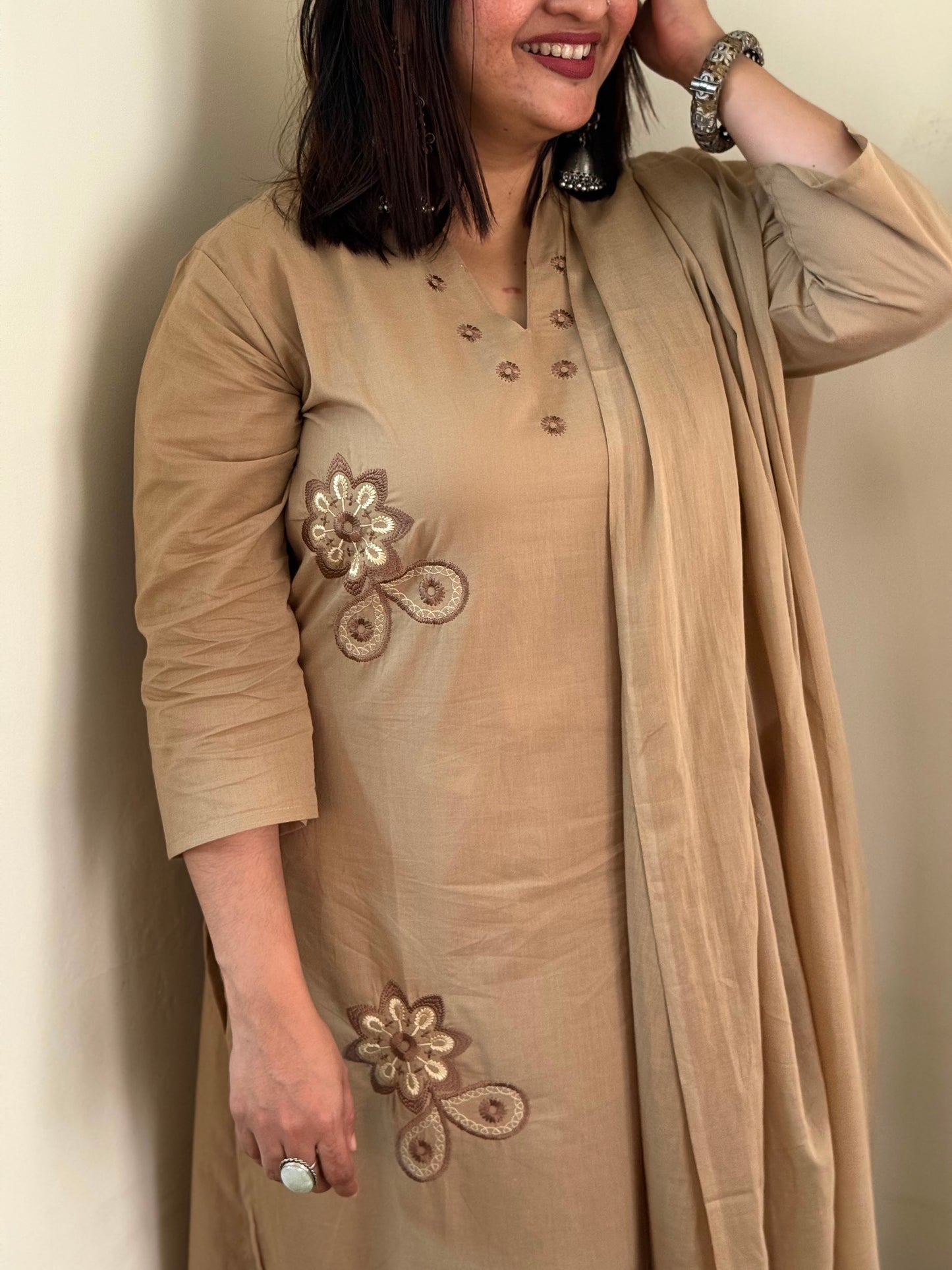 CHICKU COLOUR FULL SET SALWAR - 30748
