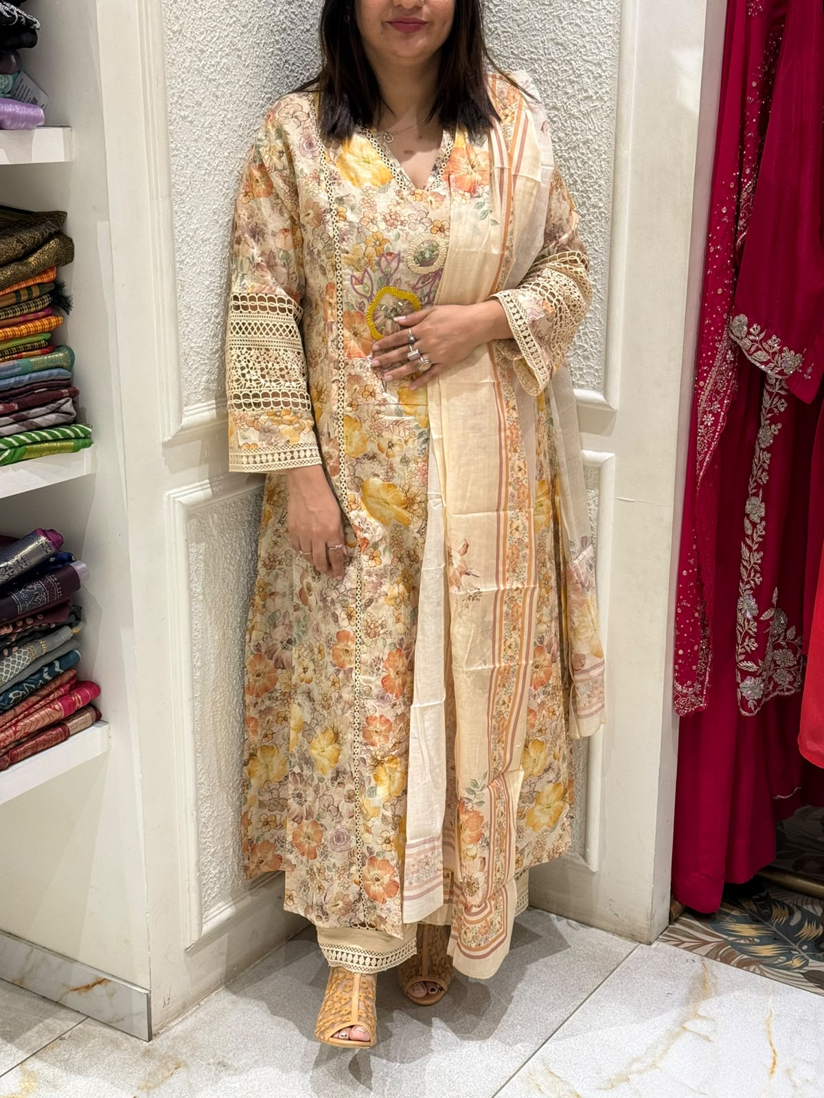 ELEGANT FLORAL PRINT SALWAR SET -