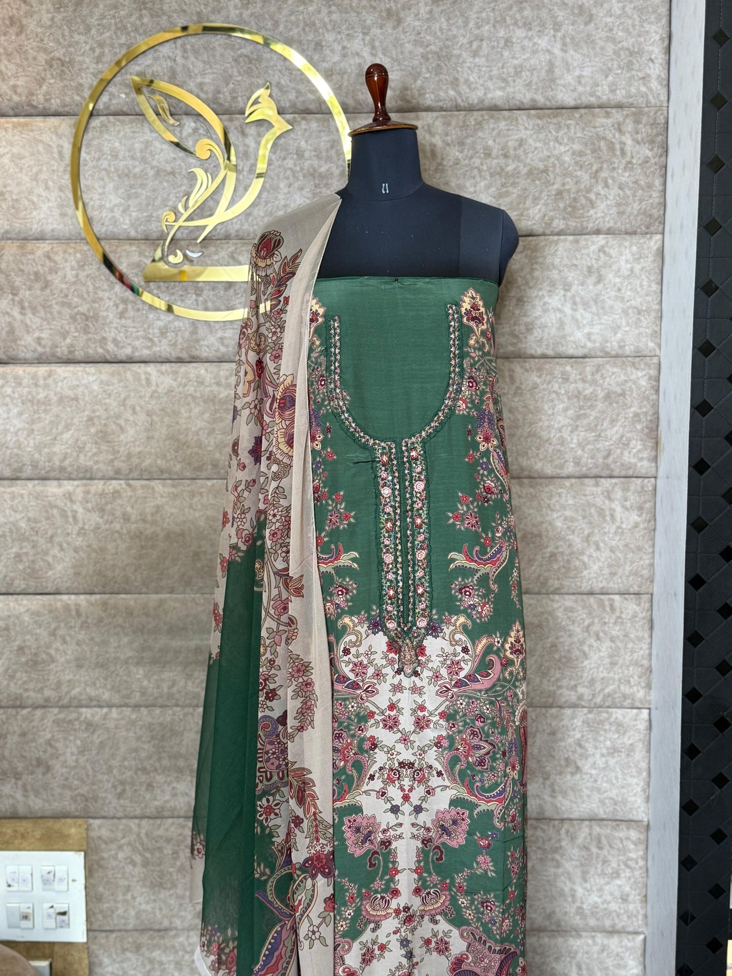 SEMI CRAPE SALWAR MATERIAL-30499