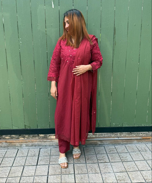 MAROON FULL SALWAR SET - 30470