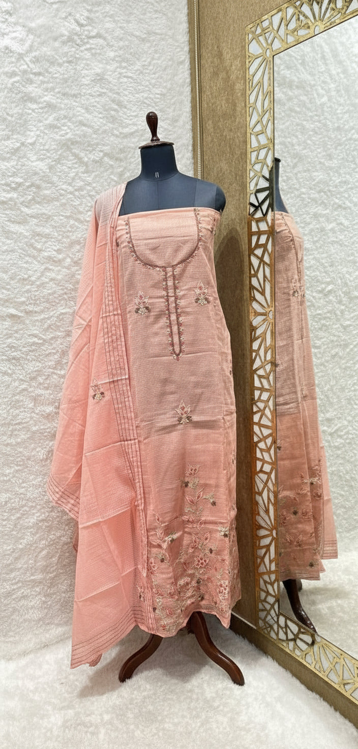 PEACH COTTA SALWAR MATERIAL -30391