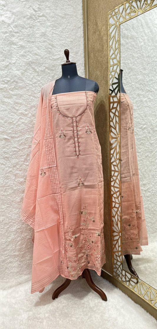 PEACH COTTA SALWAR MATERIAL -30391