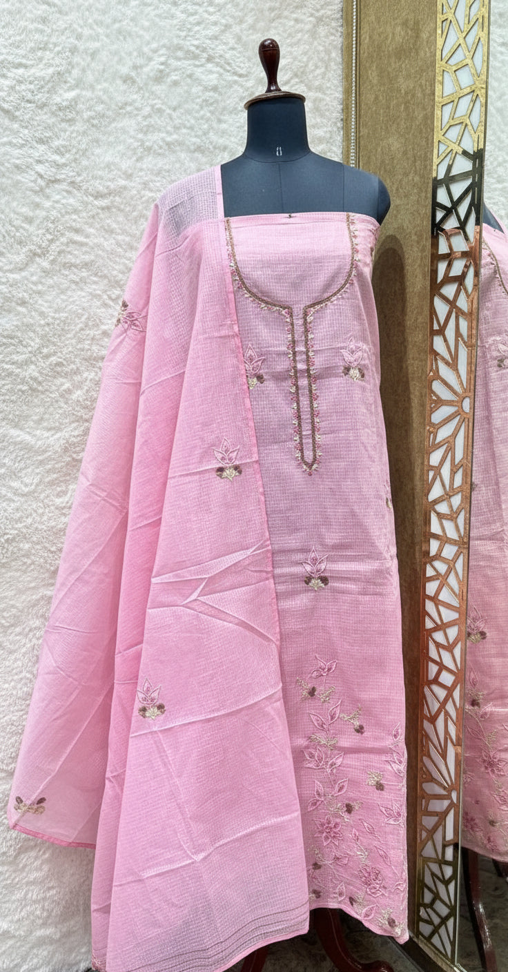 BABY PINK COTTA SALWAR MATERIAL -30391