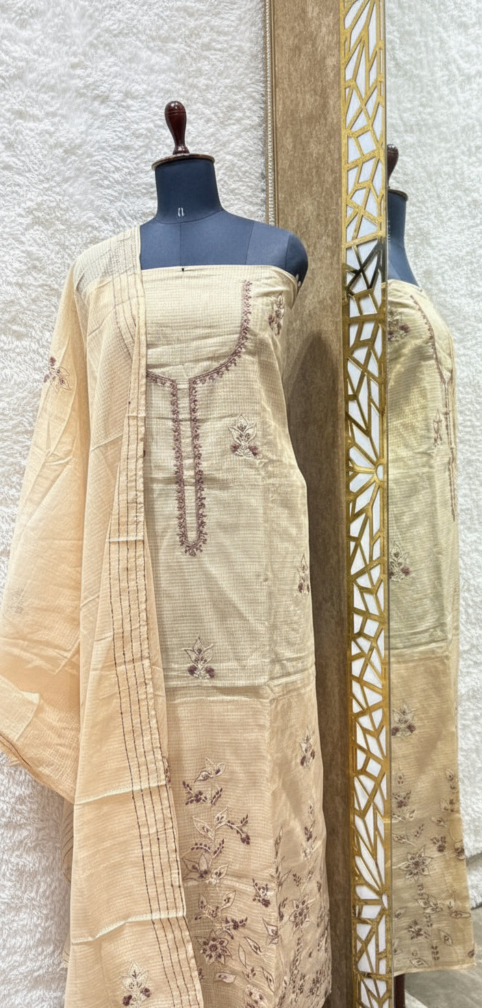 YELLOW COTTA SALWAR MATERIAL -30391