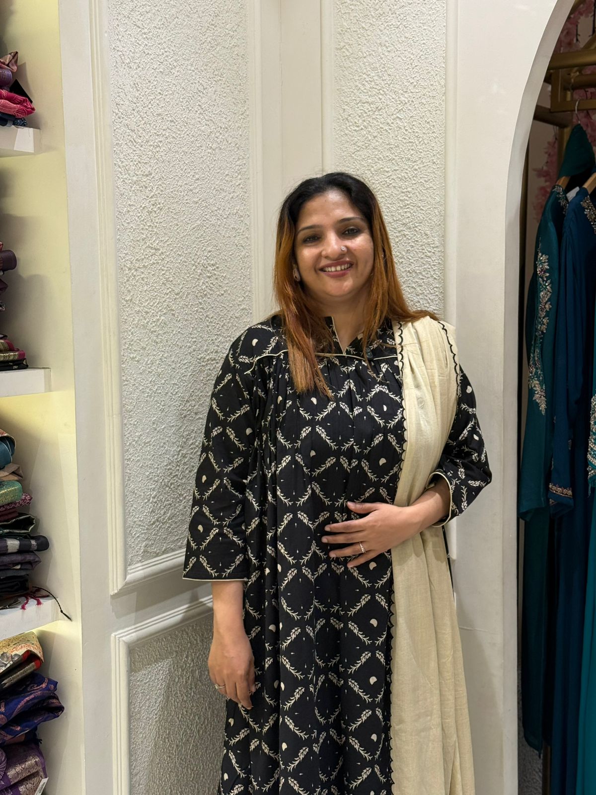 BLACK COTTON FULL SALWAR SET- 30655