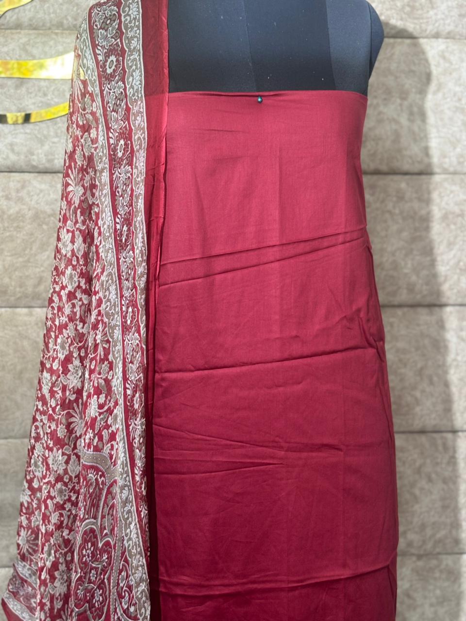 RED COTTON FULL SALWAR SET- 30575