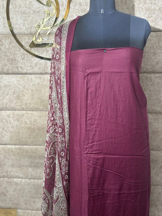 DEEP MAROON COTTON FULL SALWAR SET- 30575