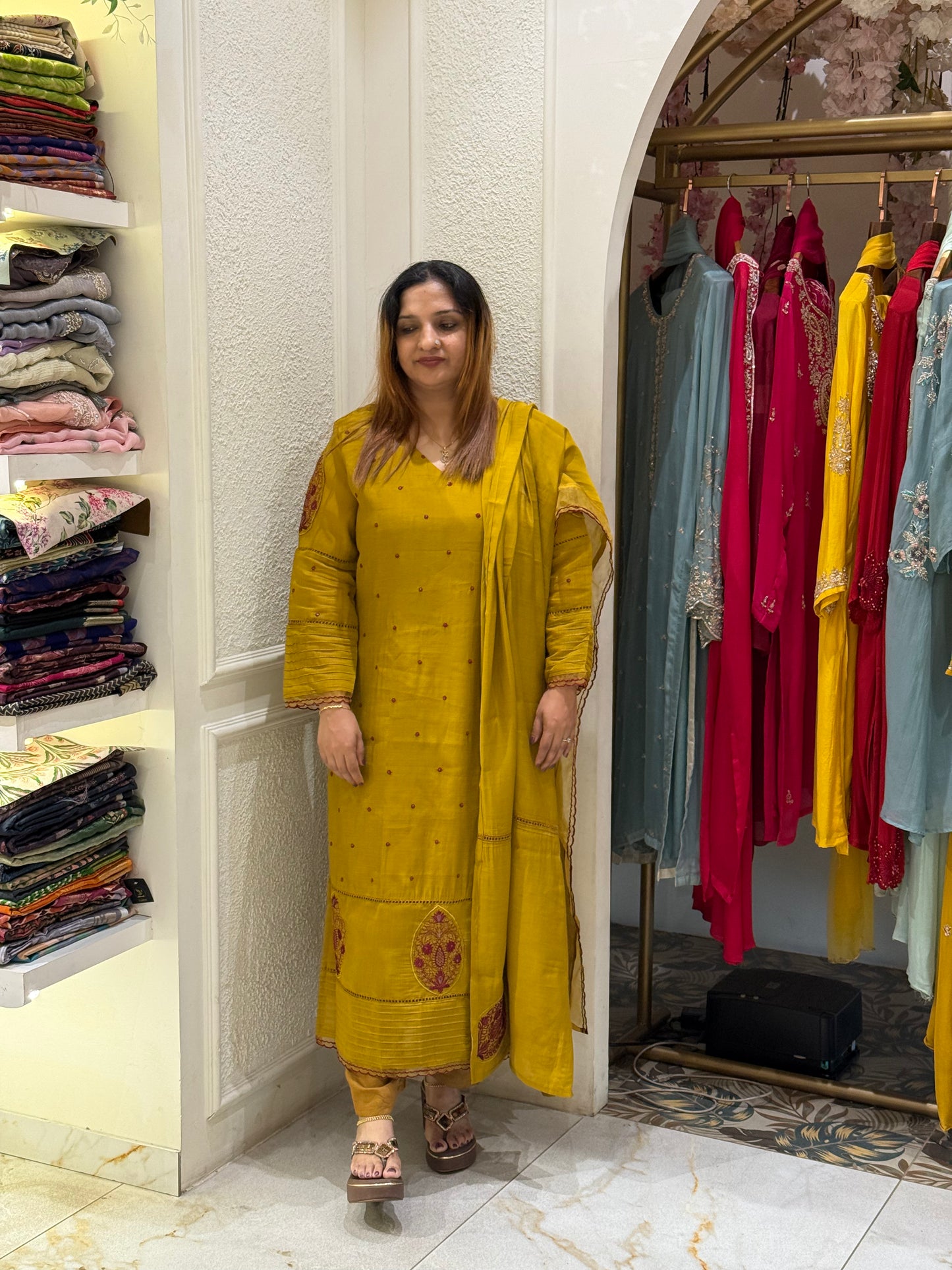 MUSTARD YELLOW FULL SALWAR SET - 30676