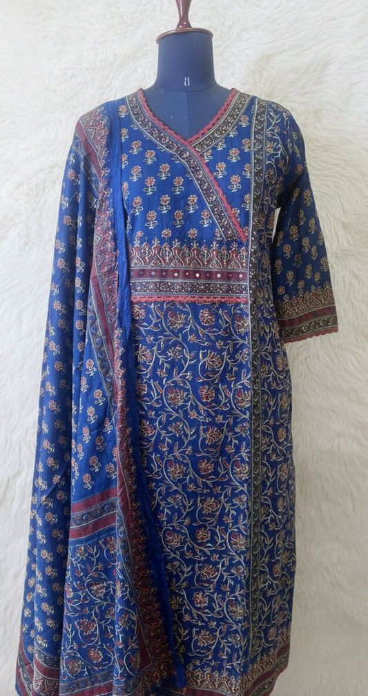 NAVY BLUE COTTON SALWAR SUIT SET - 30406