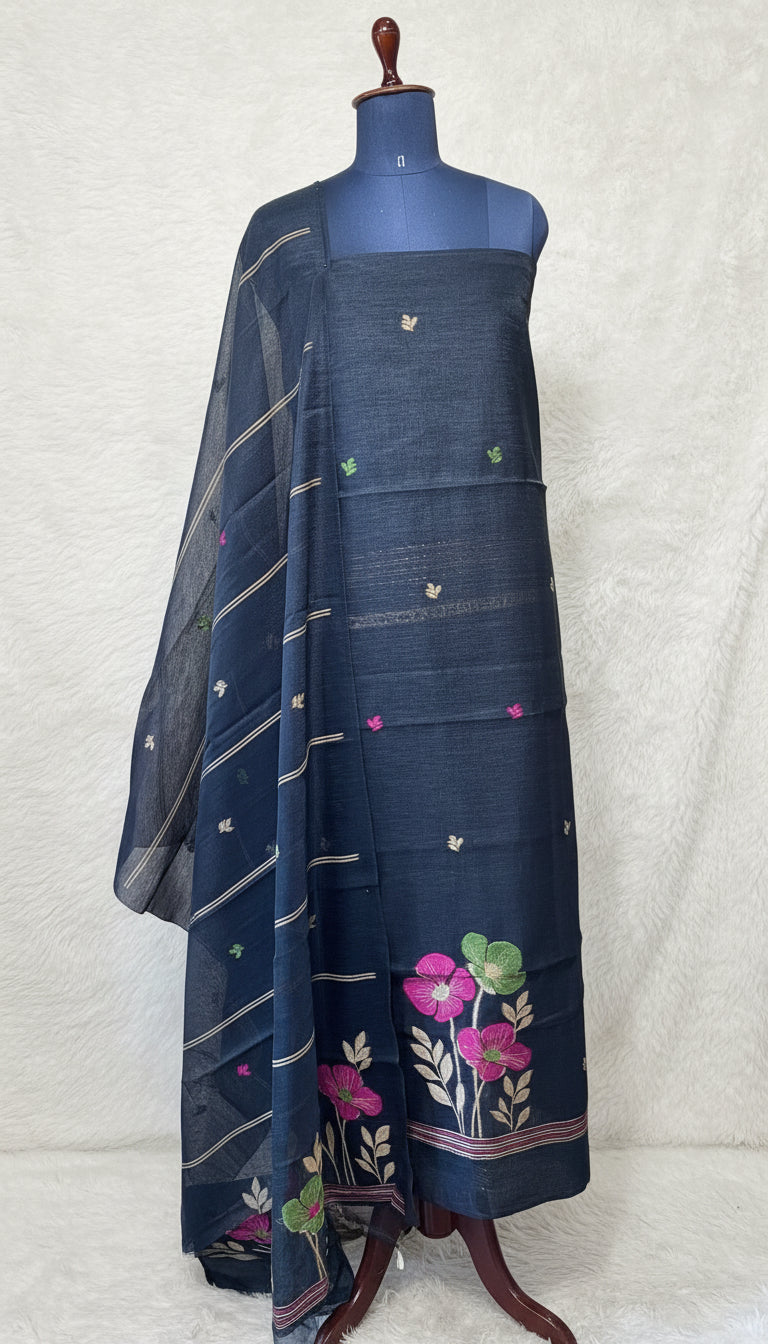 BLACK SALWAR MATERIAL - 30412