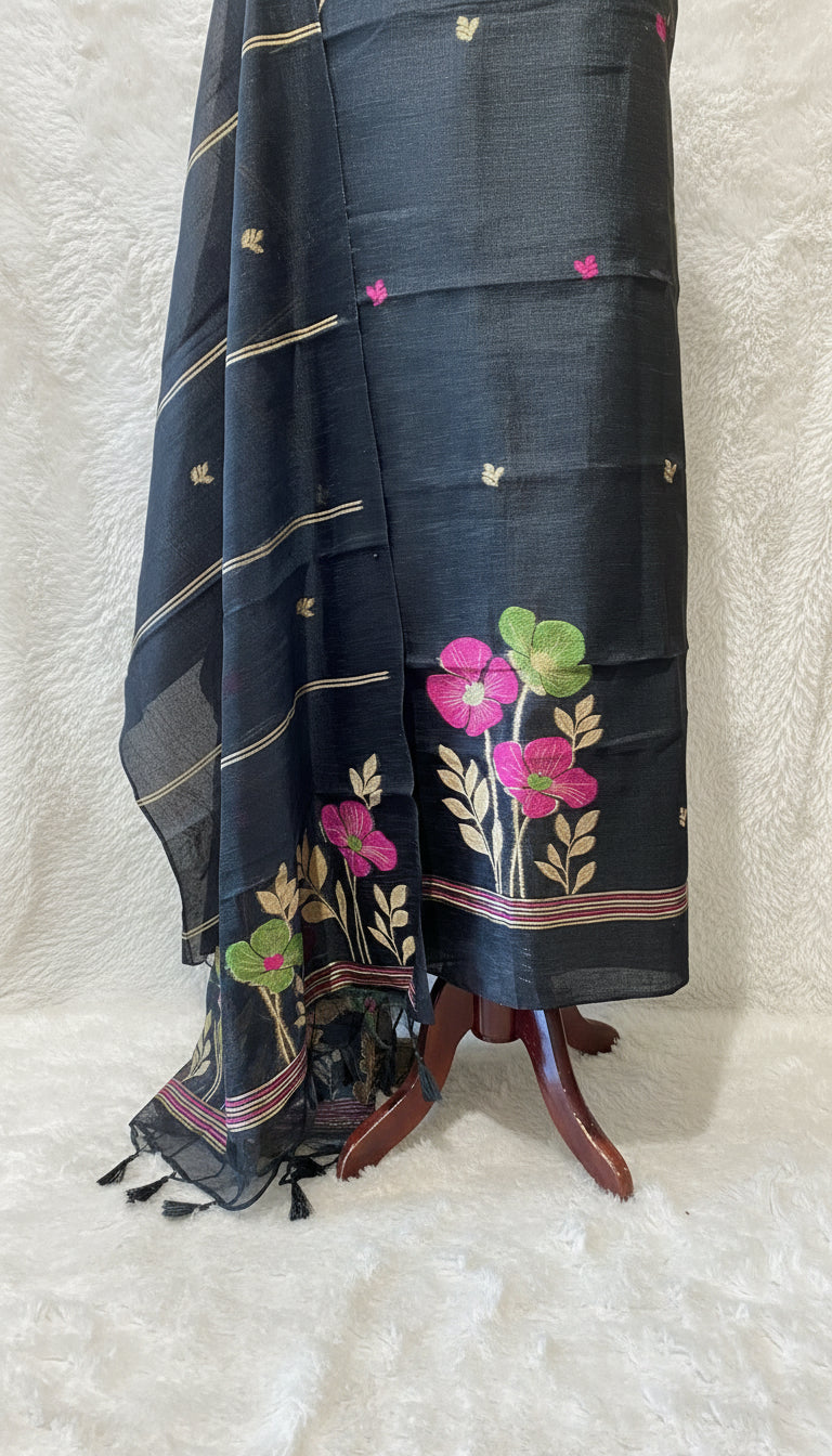 BLACK SALWAR MATERIAL - 30412