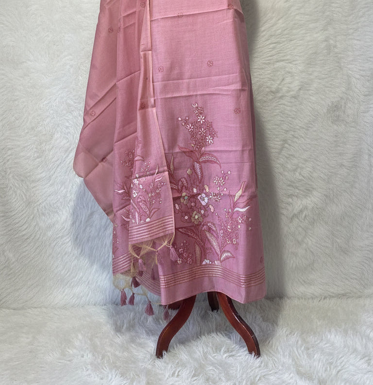 SOFT PINK JAMDANI SALWAR FULL SET - 30413
