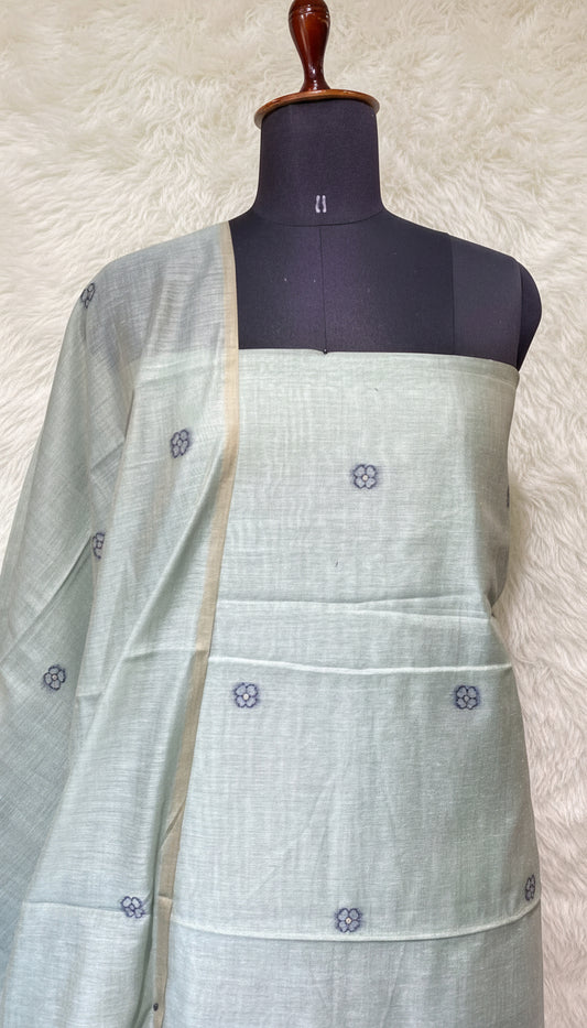 OCEAN BLUE JAMDANI SALWAR FULL SET - 30413