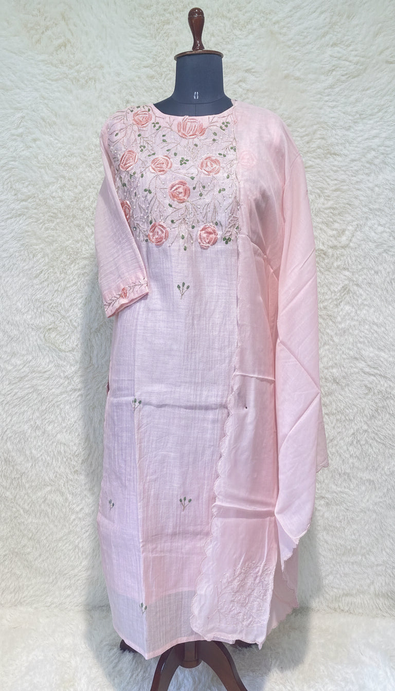 PASTEL PINK FULL SALWAR SET - 30428