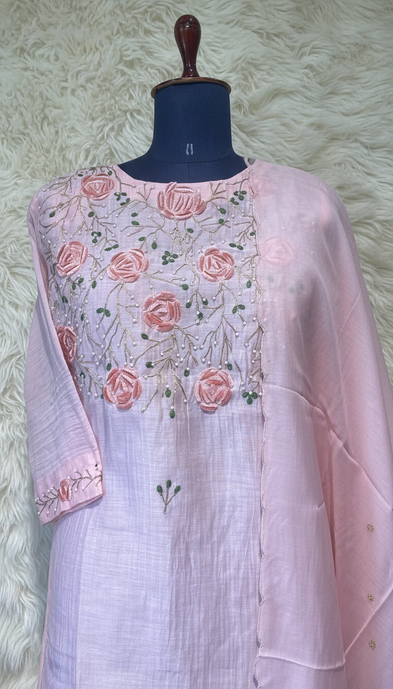 PASTEL PINK FULL SALWAR SET - 30428