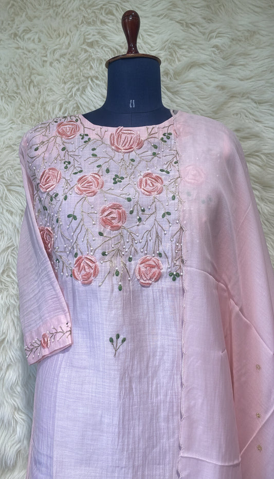 PASTEL PINK FULL SALWAR SET - 30428