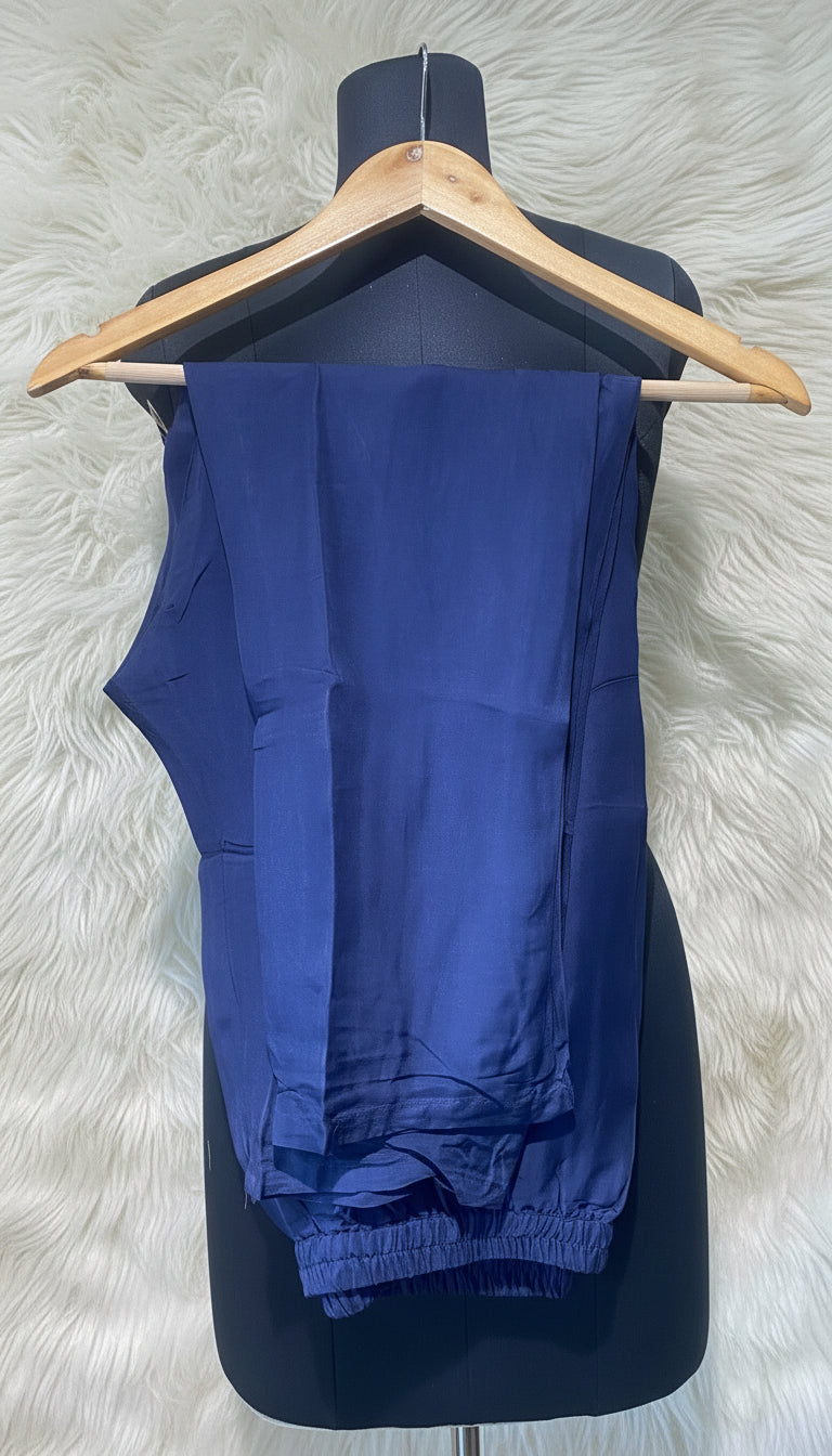 NAVY BLUE PARTY WEAR FULL SALWAR SET - 30431