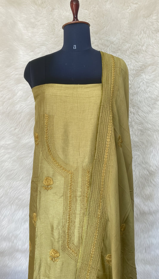 MEHANDI GREEN SALWAR MATERIAL - 30390