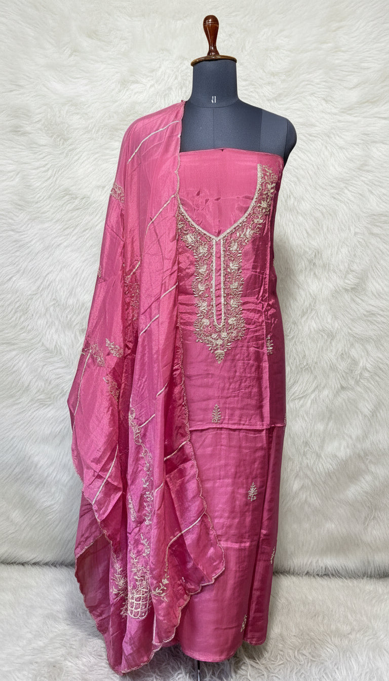 RICH PINK SALWAR FULL SET MATERIAL - 30441