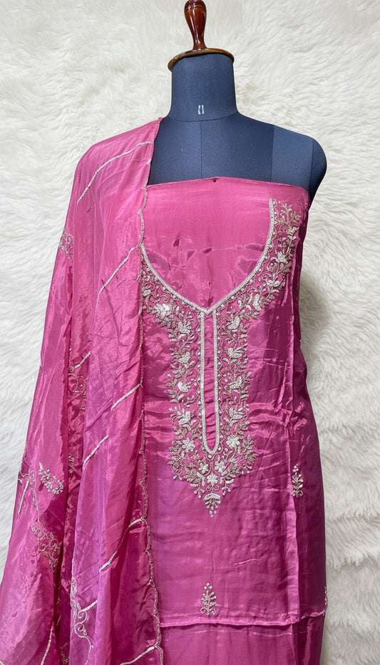 RICH PINK SALWAR FULL SET MATERIAL - 30441