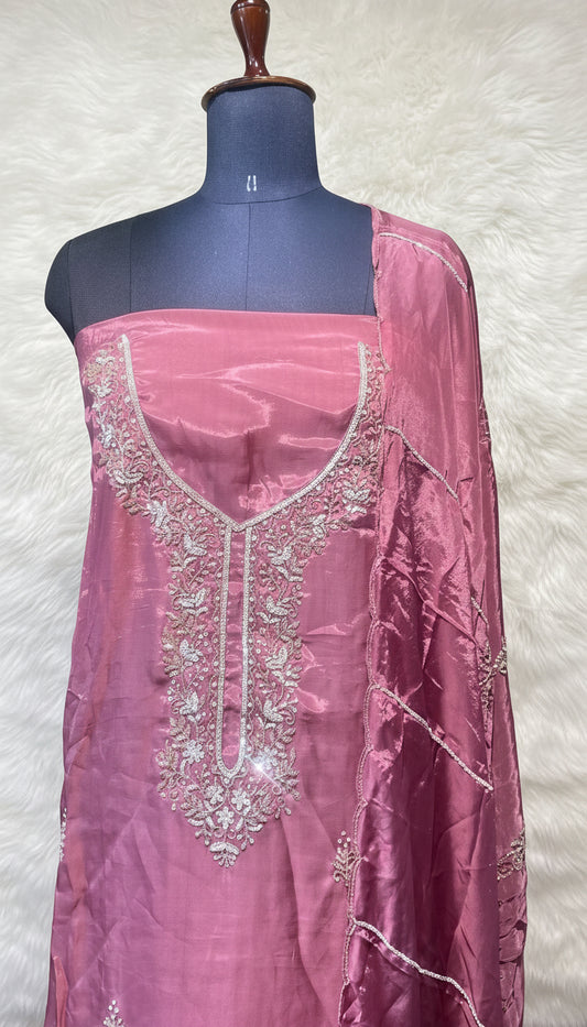 ONION PINK SALWAR FULL SET MATERIAL - 30441