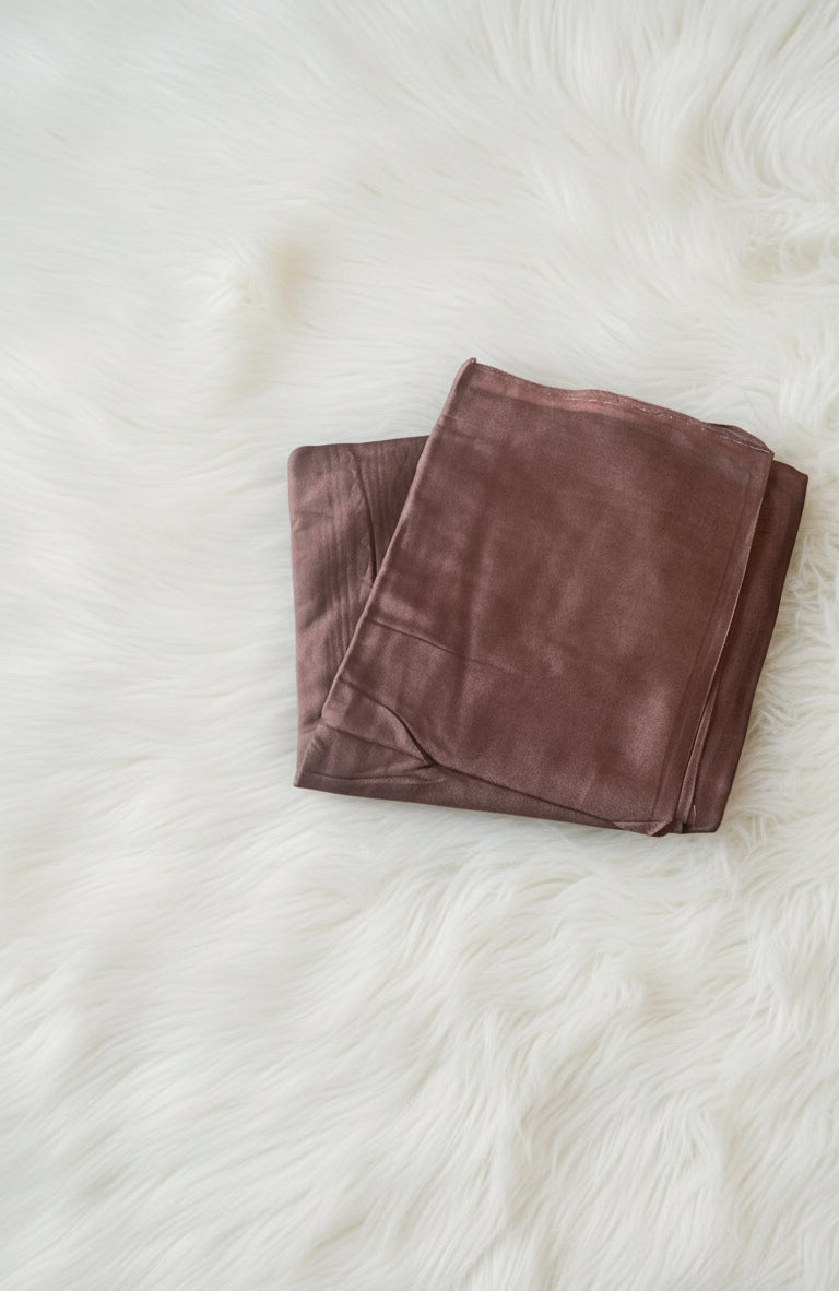 WHITE SILK SALWAR MATERIAL -30443 (BROWN)