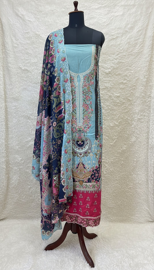 PAKISTANI LAWN COTTON MATERIAL - PAKI001