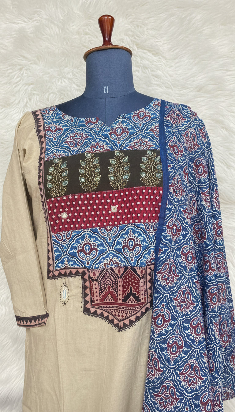 BEIGE SALWAR FULL SET - 30449