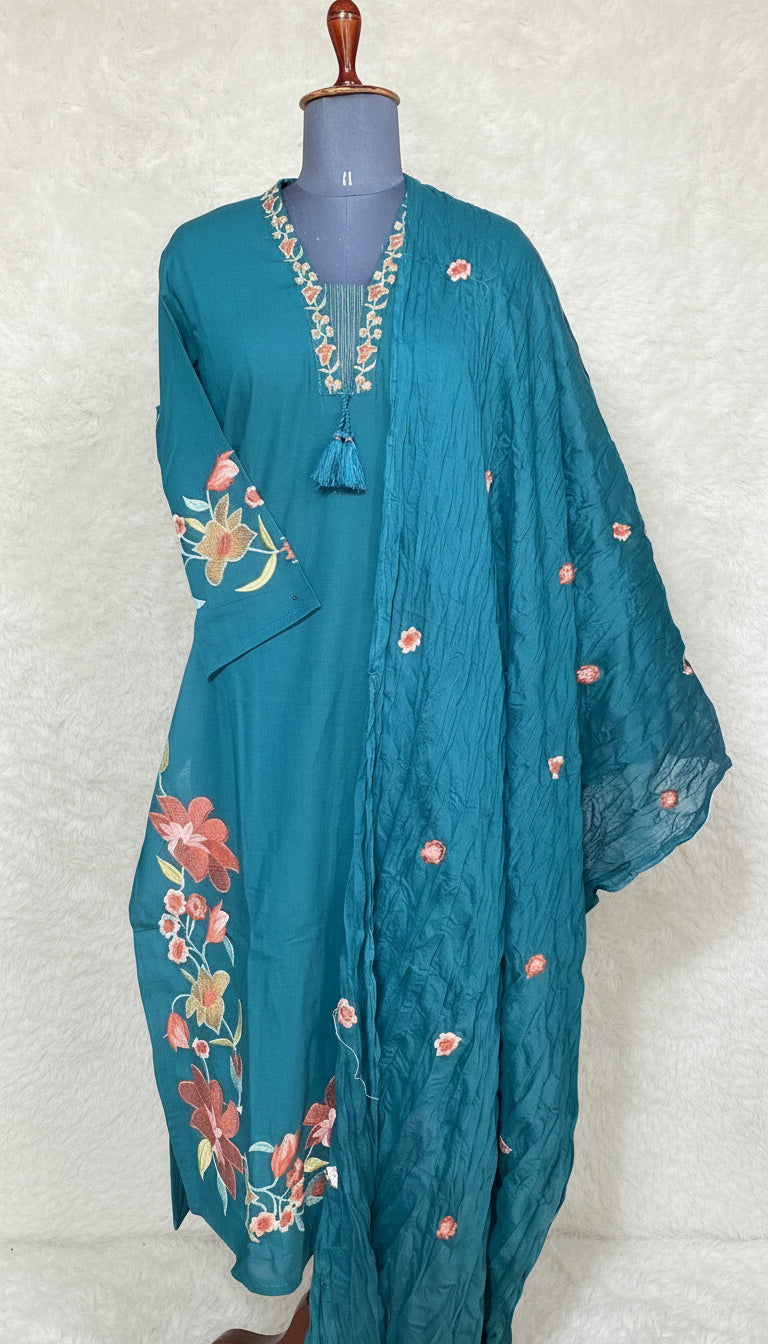 TEAL GREEN SALWAR FULL SET - 30450