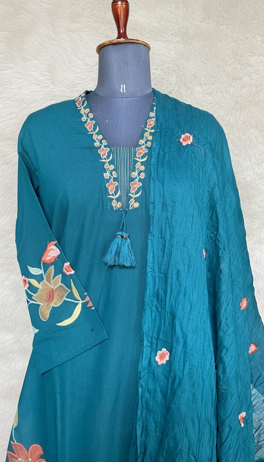 TEAL GREEN SALWAR FULL SET - 30450