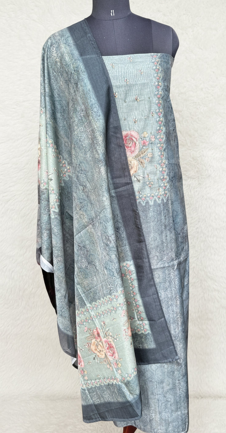 (OFFER) CHANDERI SALWAR MATERIAL - 2421