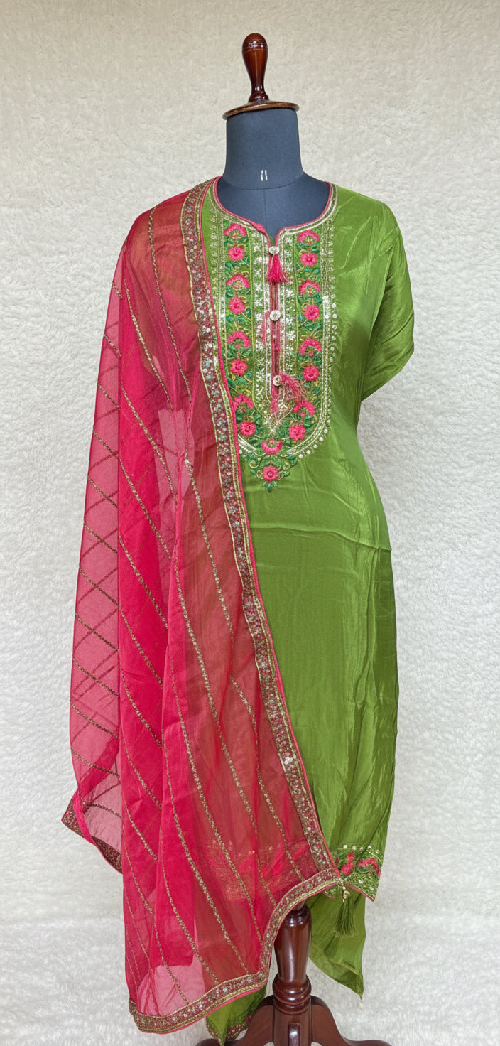(OFFER) SEMI STITCHED SALWAR MATERIAL  - 1375