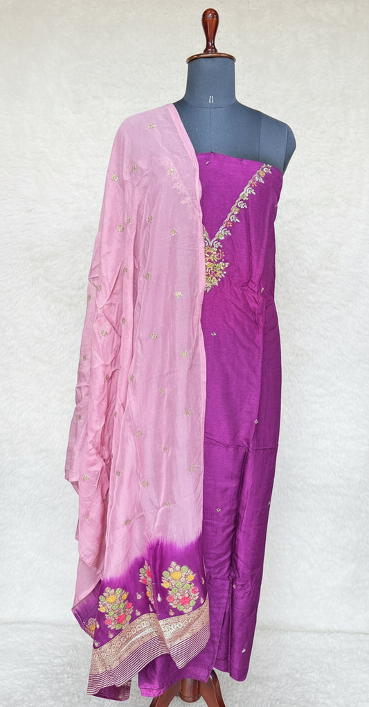 (OFFER) SILK SALWAR MATERIAL - 187