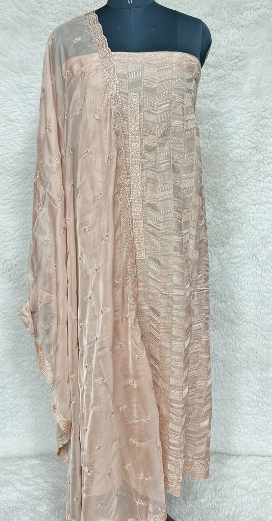 (OFFER) VISCOSE ORGANZA SALWAR MATERIAL - 466