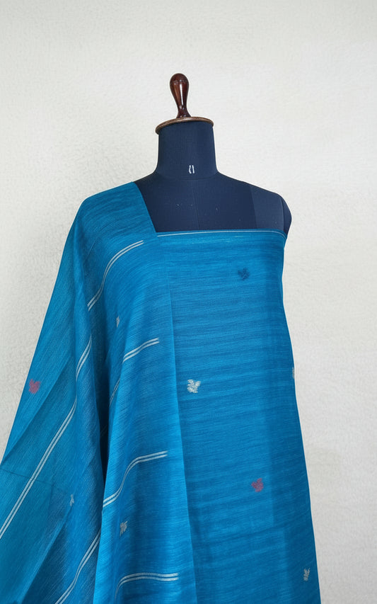 TEAL BLUE SALWAR MATERIAL - 30412