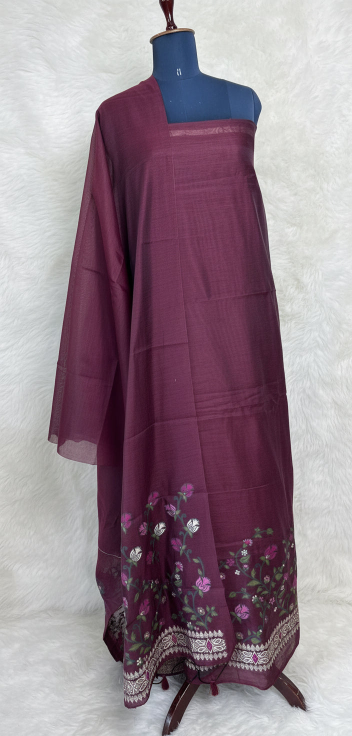 COFEE BROWN SALWAR FULL SET MATERIAL - 30415