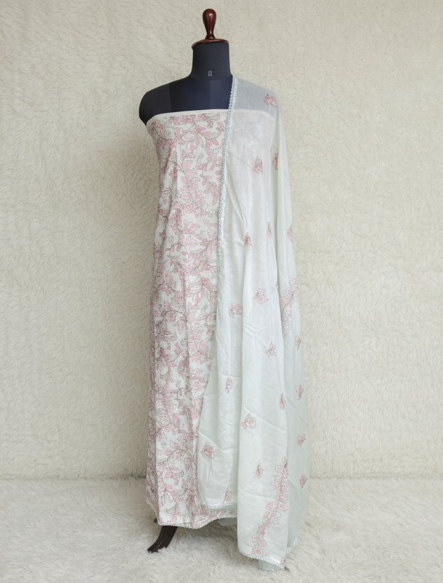 COTTON PALE MINT FULL SALWAR MATERIAL - 30578