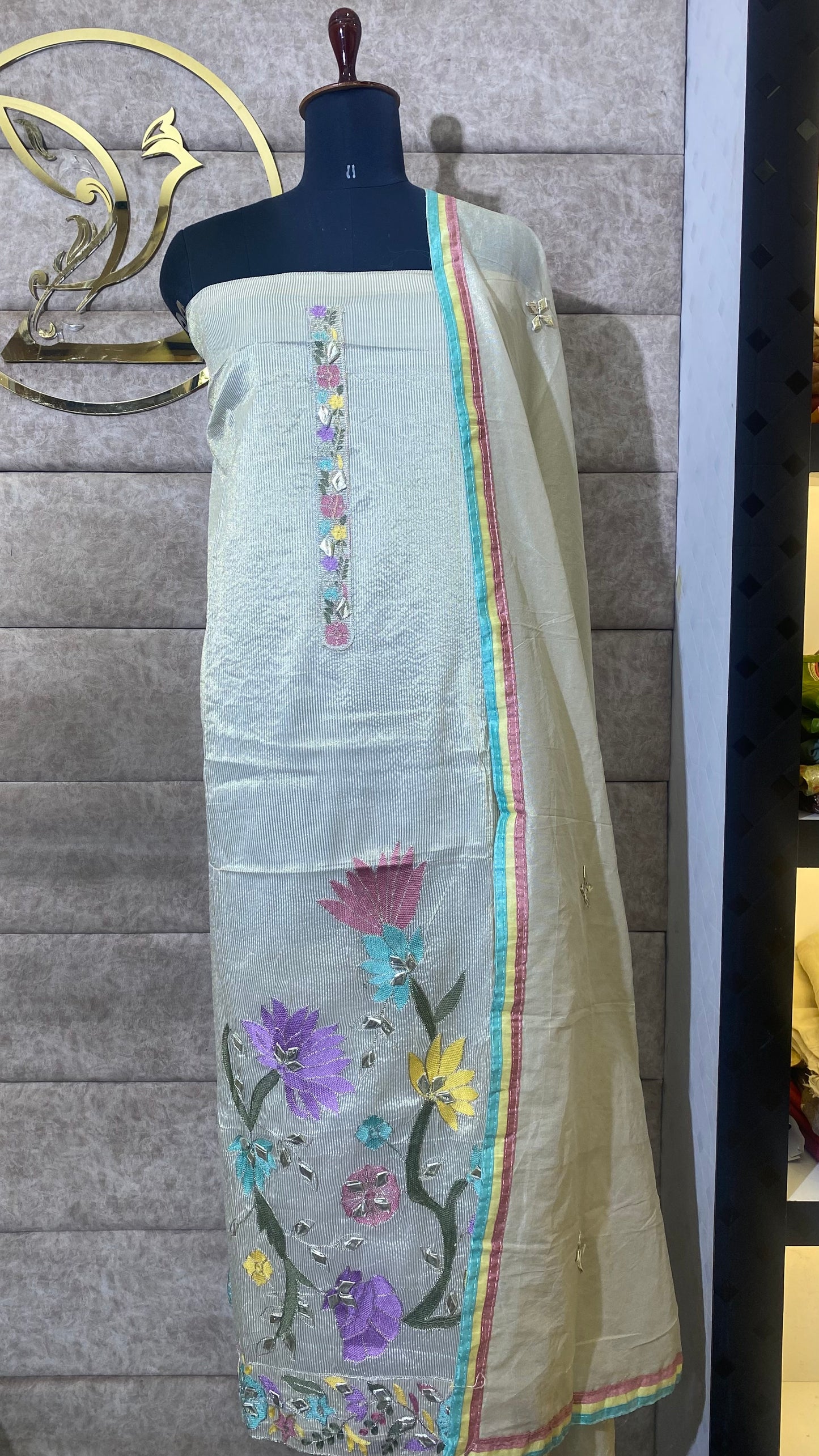 TISSUE SILK FULL SALWAR SET- 30581