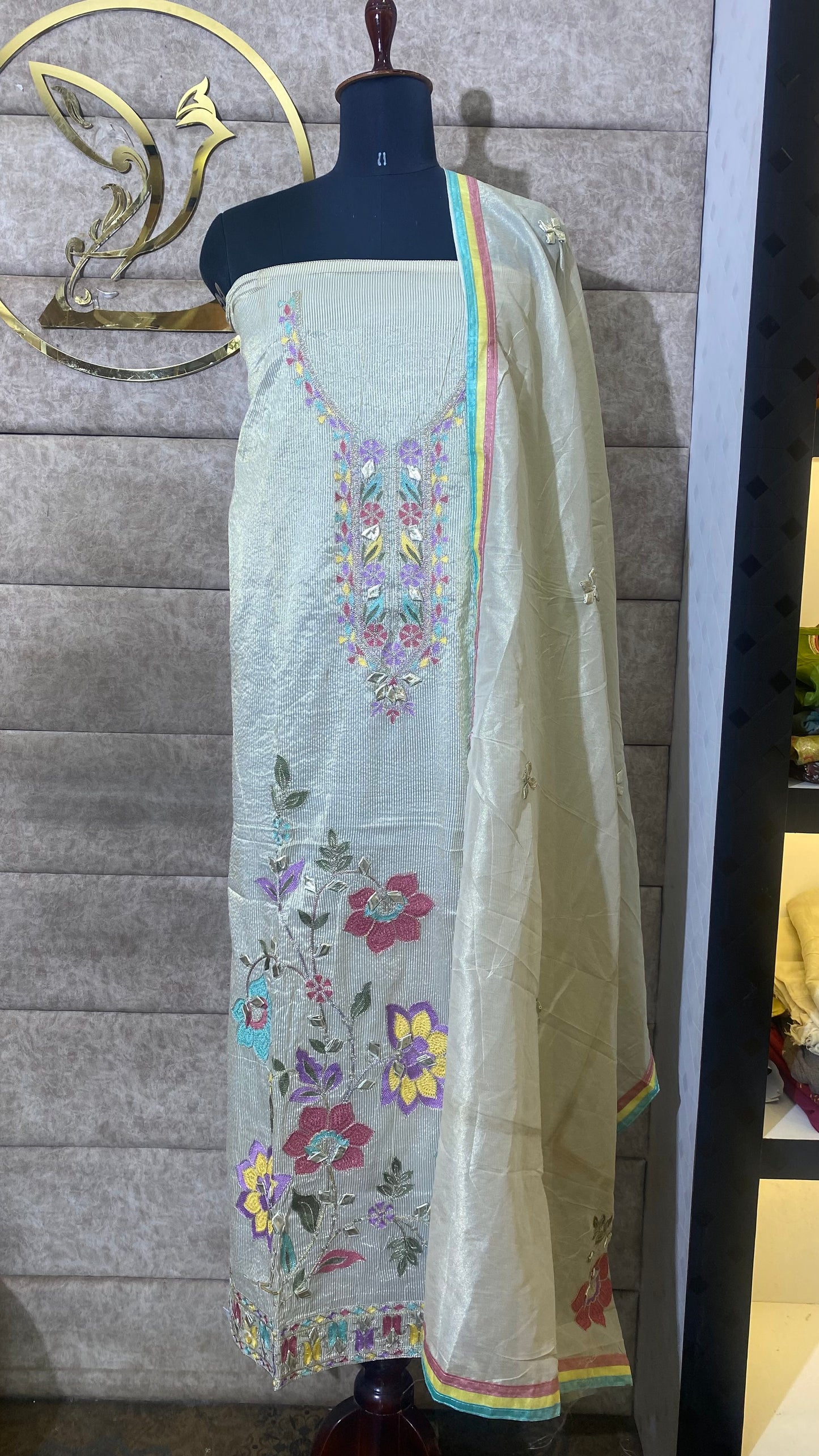 TISSUE SILK FULL SALWAR SET- 30581