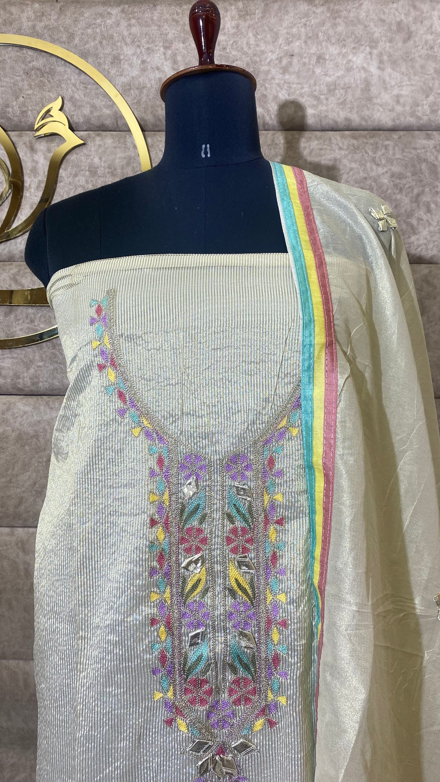 TISSUE SILK FULL SALWAR SET- 30581